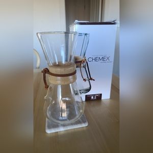 3 cup Chemex glass pour over coffee maker